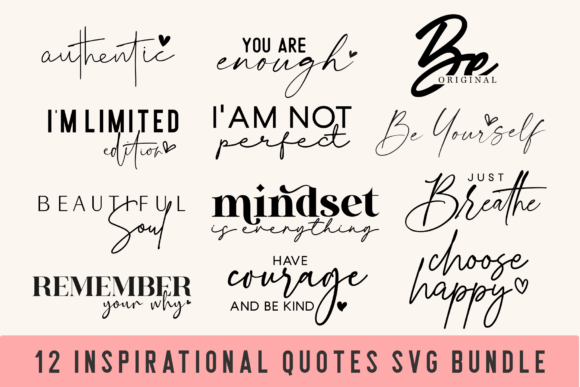 Boho Inspirational Quotes SVG BUNDLE - Download Now